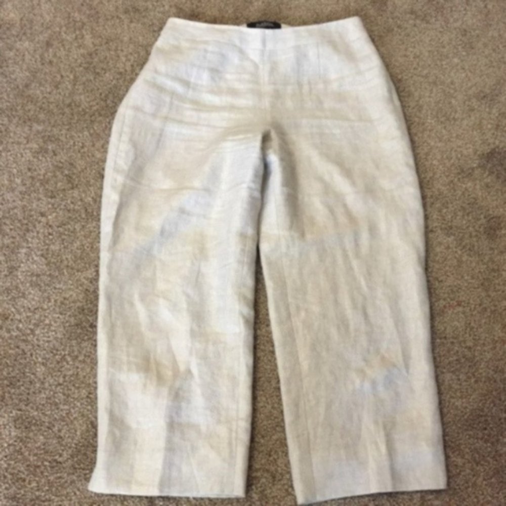 Peck and Peck Collection beige linen capri 8